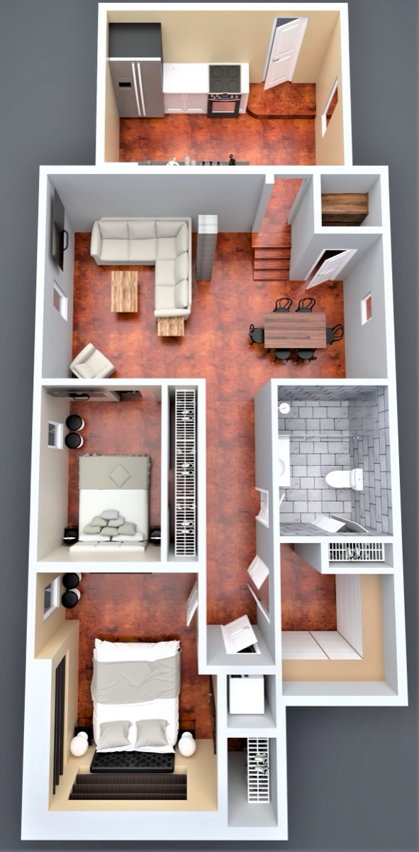 801 Campbell — Unit 3 interior